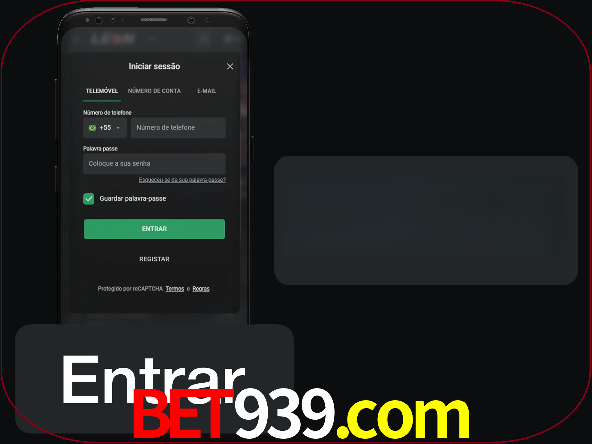 Faça o login para começar a apostar e jogar no cassino.